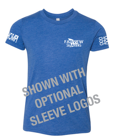 2025 Fairview Sharks - Royal Blue Heather Short Sleeve T-Shirt