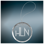 Clear Glass Ornament with Silver String