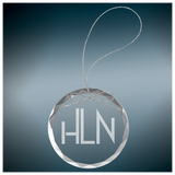 Clear Glass Ornament with Silver String