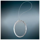 Clear Glass Ornament with Silver String