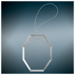 Clear Glass Ornament with Silver String