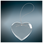 Clear Glass Ornament with Silver String