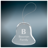 Clear Glass Ornament with Silver String