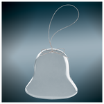 Clear Glass Ornament with Silver String