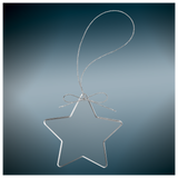 Clear Glass Ornament with Silver String