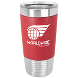 Polar Camel 20 oz. Tumbler with Silicone Grip and Clear Lid