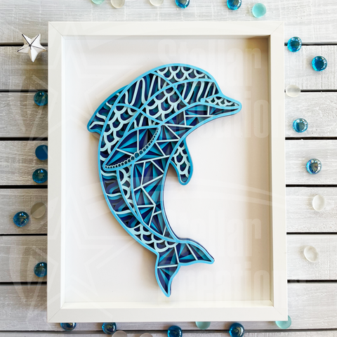 <span style="color: #0099CC;">3D Mandala Dolphin </span><p>Wall Art</span>