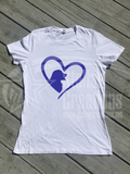Dog Love Short Sleeve T-Shirt - <span style="color: #0099CC;">Ladies Cut</span>