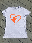 Dog Love Short Sleeve T-Shirt - <span style="color: #0099CC;">Ladies Cut</span>
