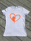 Dog Love Short Sleeve T-Shirt - <span style="color: #0099CC;">Ladies Cut</span>