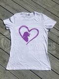 Dog Love Short Sleeve T-Shirt - <span style="color: #0099CC;">Ladies Cut</span>