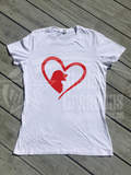 Dog Love Short Sleeve T-Shirt - <span style="color: #0099CC;">Ladies Cut</span>
