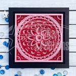 <span style="color: #0099CC;">3D Mandala Abstract 7155 </span>Wall Art</span>