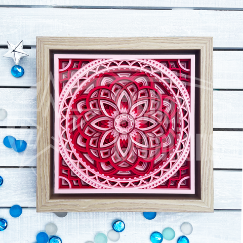 <span style="color: #0099CC;">3D Mandala Abstract 7155 </span>Wall Art</span>