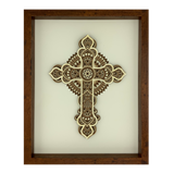 <span style="color: #0099CC;">3D Mandala Christian Cross </span><span style="color: #000000;">Wall Art</span>