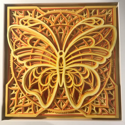 <span style="color: #0099CC;">3D Mandala Butterfly </span><p>Wall Art</span>