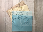 <span style="color: #0099CC">Cut Lace Heart</span> Notecard Set<br><span style="color: #642b89">4 Colors