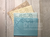 <span style="color: #0099CC">Cut Lace Heart</span> Notecard Set<br><span style="color: #642b89">4 Colors